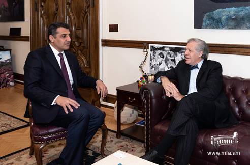 Appointed-Ambassador Nersesyan’s meeting with Luis Almagro, Secretary General of the Organization of American States