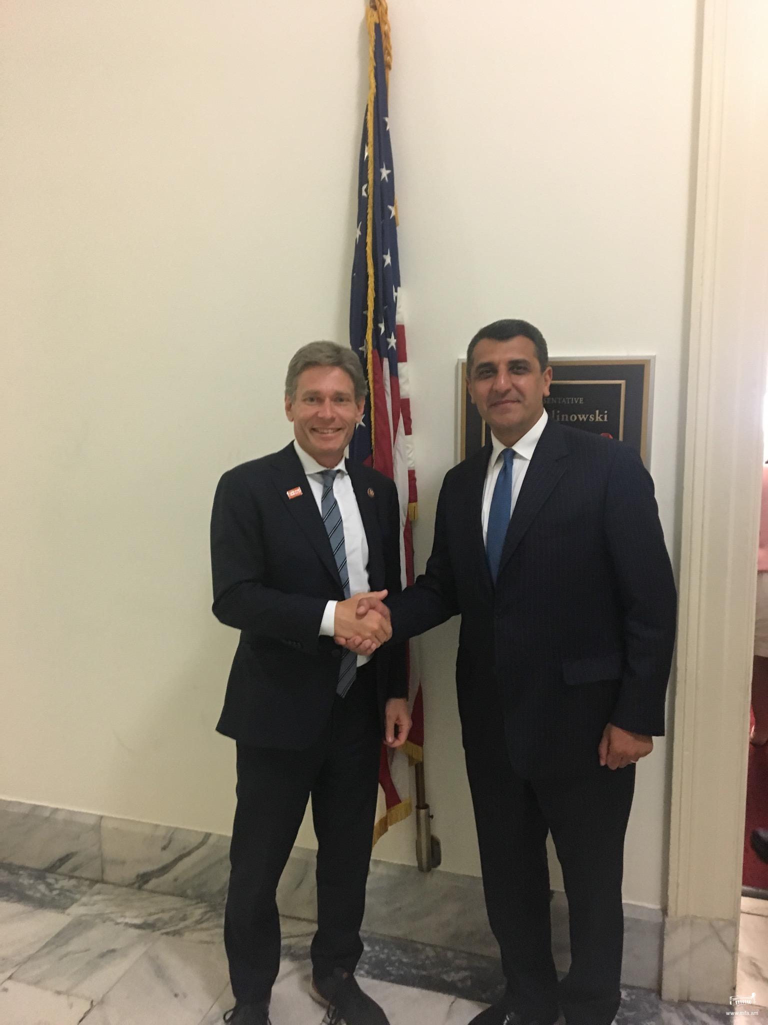  Armenian Ambassador Varuzhan Nersesyan’s meeting with Congressman Tom Malinowski