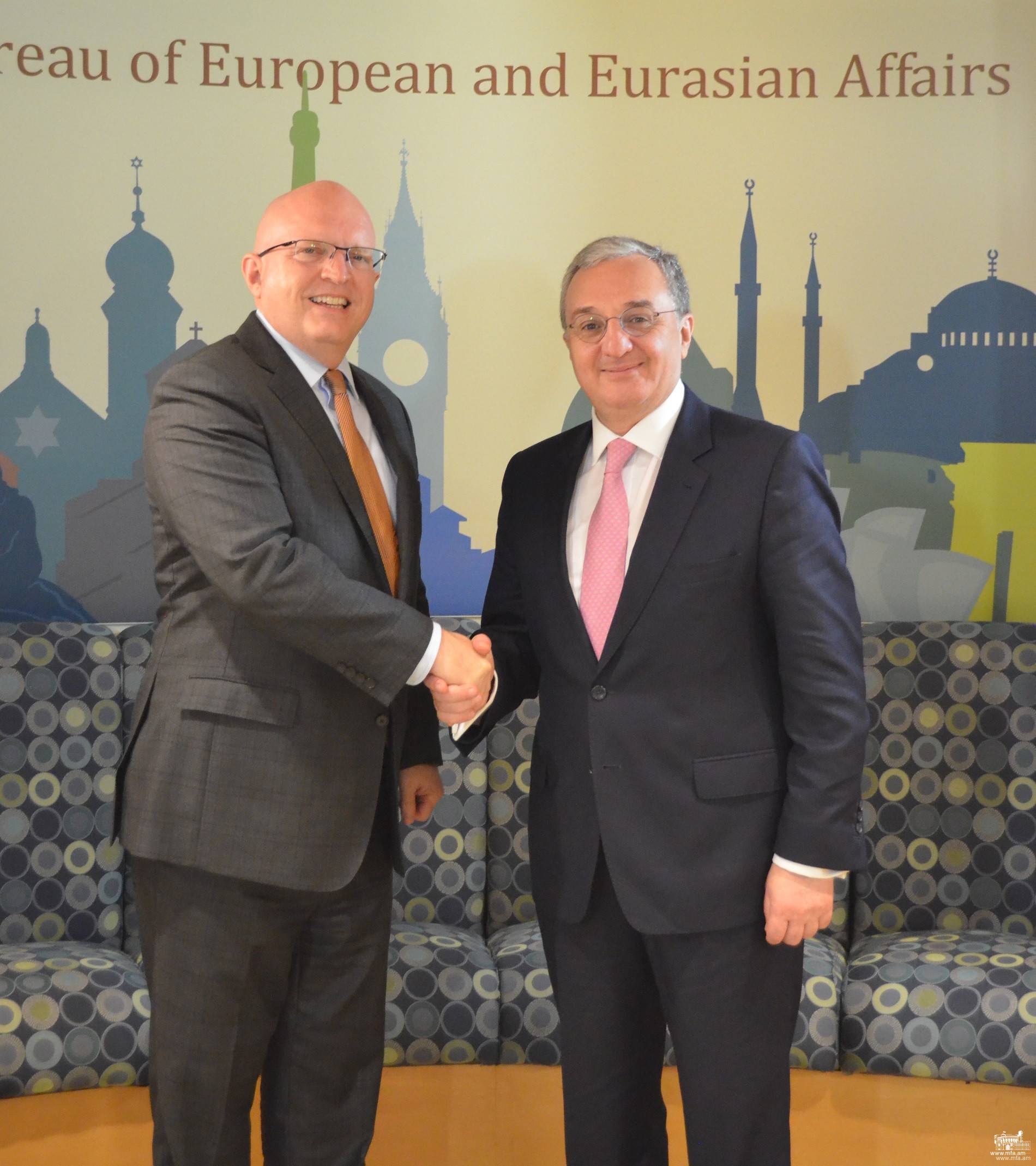 Armenian Foreign Minister Zohrab Mnatsakanyan’s Meeting with U.S. Acting Assistant Secretary for European and Eurasian Affairs Philip T. Reeker.