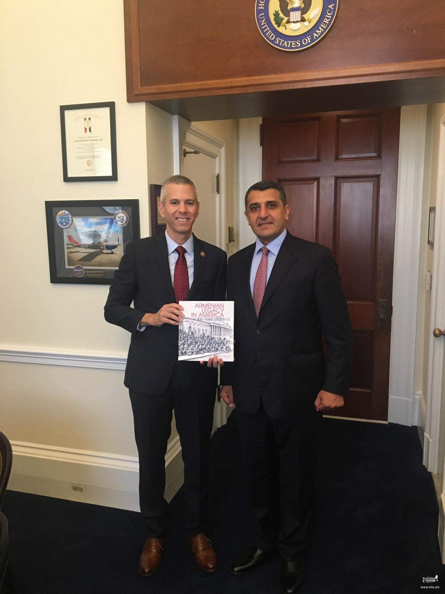  Ambassador Varuzhan Nersesyan’s meeting with Congressman Anthony Brindisi