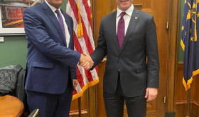 Varuzhan Nersesyan, Ambassador of the Republic of Armenia to the Unites States of America, met with Senator Todd Young (R - Indiana).