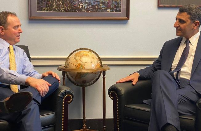 Varuzhan Nersesyan, Ambassador of the Republic of Armenia to the Unites States of America, met with Congressman Adam Schiff (D – California)