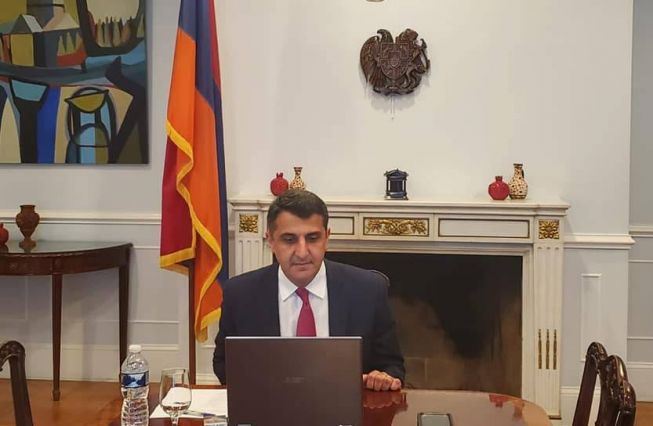 An online lecture with the Master’s Program students of International Relations Faculty, Yerevan State University.