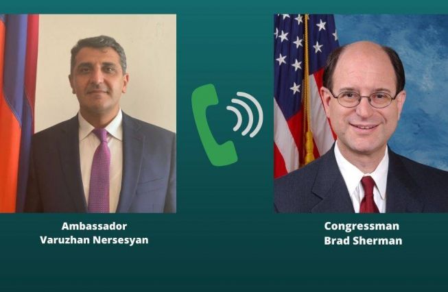 Ambassador Nersesyan held a phone call with Congressman Brad Sherman