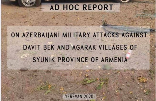 Azerbaijani military forces target peaceful population in Davit Bek and Agarak villages of Syunik Province of Armenia: the Human Right’s Defender’s ad hoc report