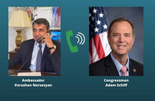 Ambassador Nersesyan's virtual meeting with Congressman Schiff