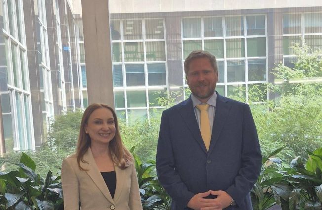On July 25, Ambassador of the Republic of Armenia to the United States Lilit Makunts met with Isaac Six, Senior Advisor Office of International Religious Freedom at the U.S. Department of State