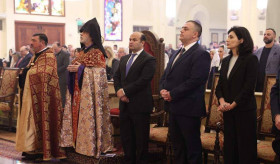 Ambassador Narek Mkrtchyan attended the Divine Liturgy at St. Leon Ghevontiants Armenian Cathedral, the seat of the Western Prelacy of the Armenian Church