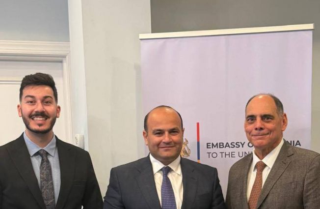 Ambassador of Armenia to the United States, Narek Mkrtchyan, met with James Carafano, Senior Counselor to the President of the Heritage Foundation