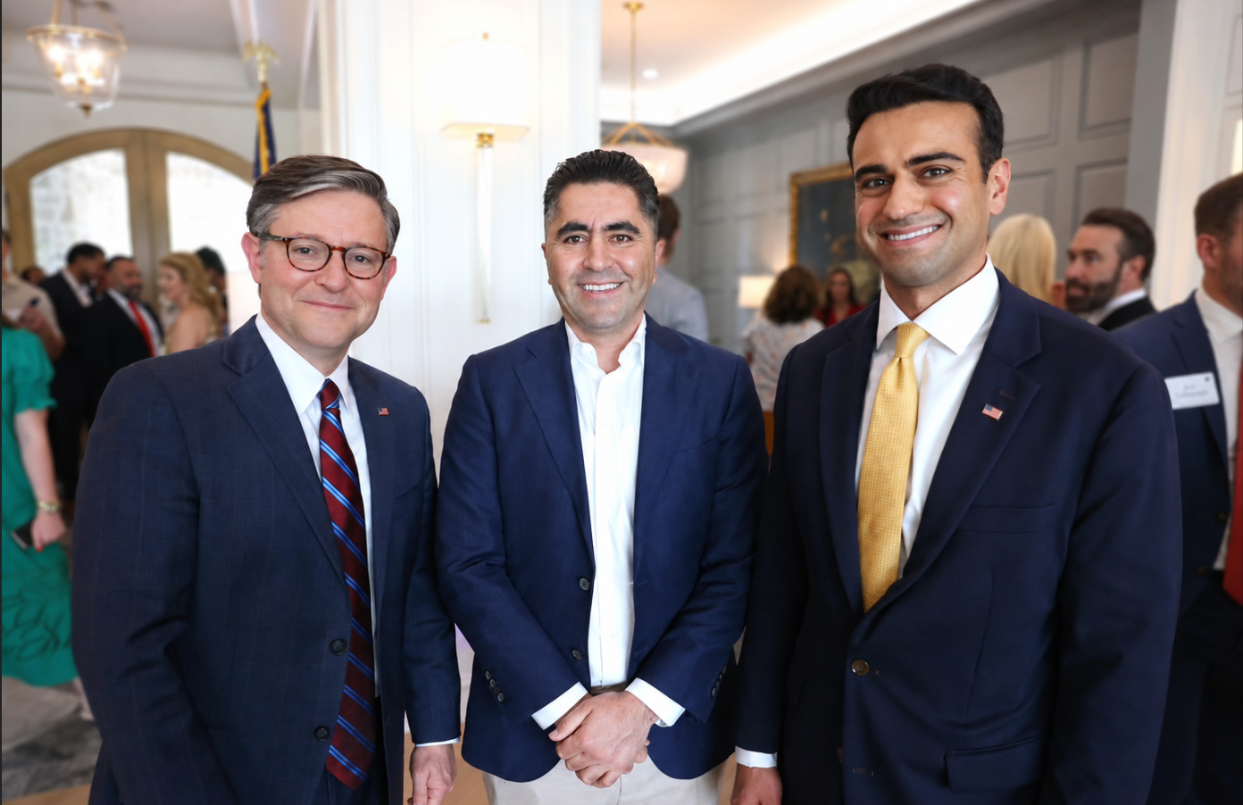 Vardan Arabyan, Honorary Consul of the Republic of Armenia in Arizona, attended a reception hosted by Congressman Abraham Hamadeh in honor of Speaker of the U.S. House of Representatives Mike Johnson