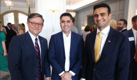 Vardan Arabyan, Honorary Consul of the Republic of Armenia in Arizona, attended a reception hosted by Congressman Abraham Hamadeh in honor of Speaker of the U.S. House of Representatives Mike Johnson