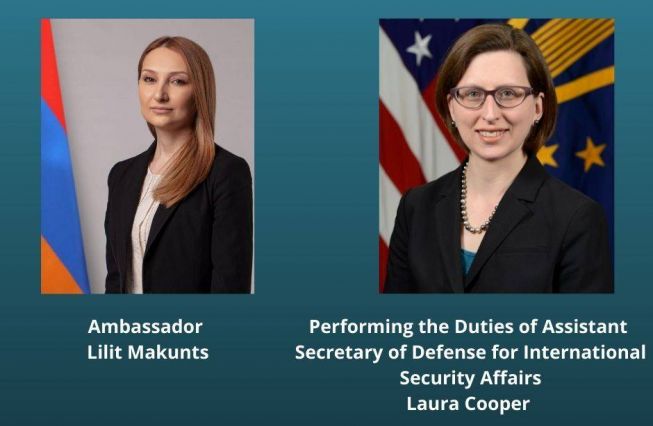 Ambassador Makunts met Laura Cooper, currently Performing Duties of the Assistant Secretary of Defense for International Security Affairs
