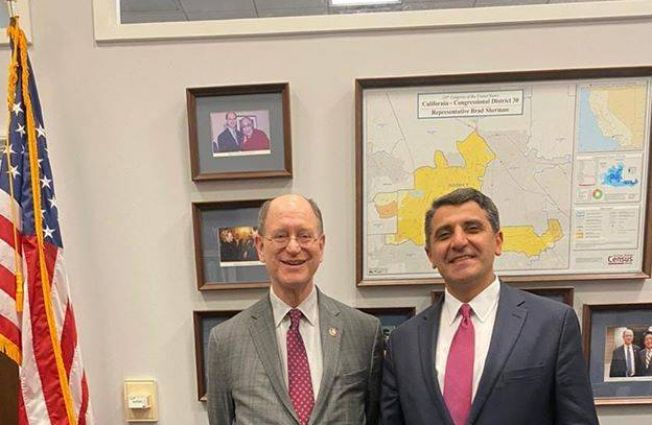 Varuzhan Nersesyan, Ambassador of the Republic of Armenia to the Unites States of America, met with Congressman Brad Sherman (D–California).